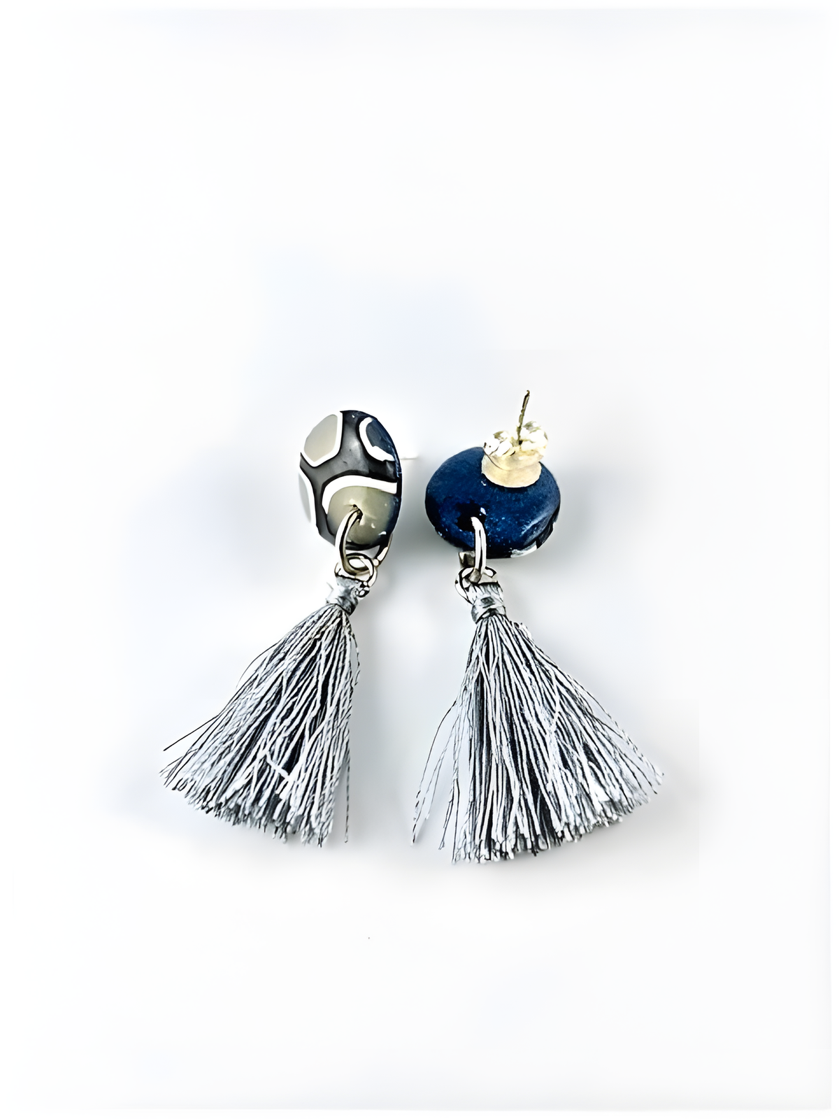 Blue Tassel Studs