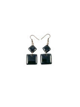Load image into Gallery viewer, Black Lava Earrings