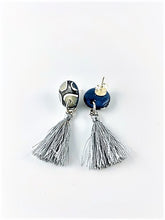 Load image into Gallery viewer, Blue Tassel Studs