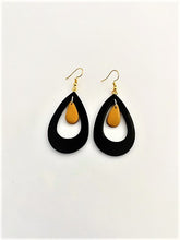 Load image into Gallery viewer, Black N' Gold Mat Hoops