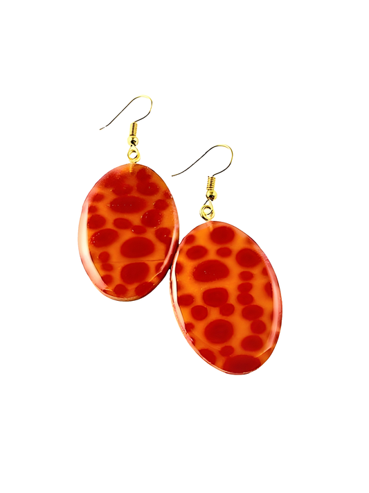 Orange Bubble Earrings