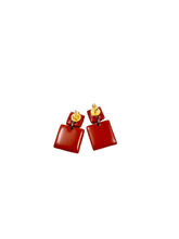 Load image into Gallery viewer, Red Bubble Earrings