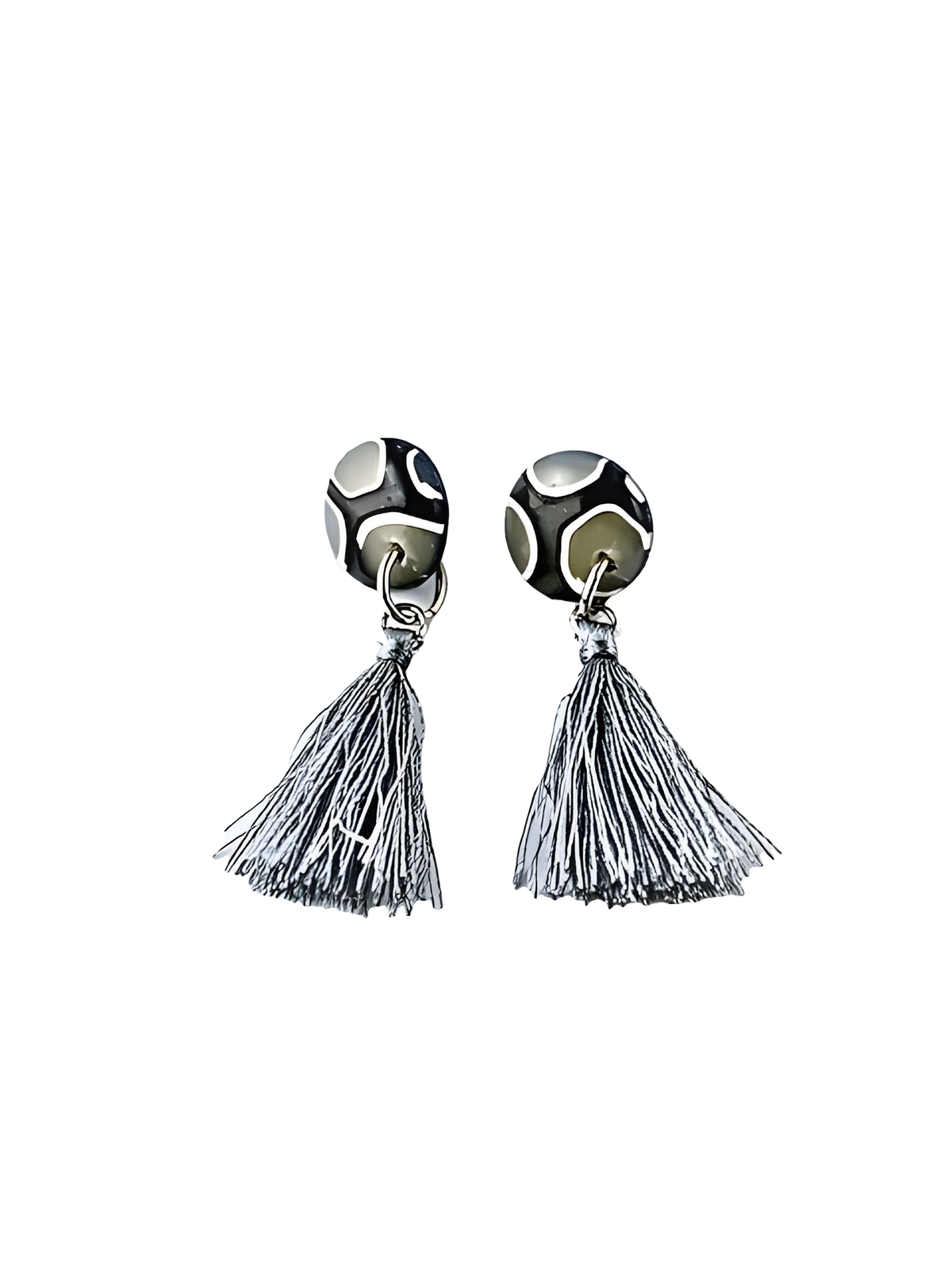 Blue Tassel Studs