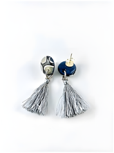 Load image into Gallery viewer, Blue Tassel Studs