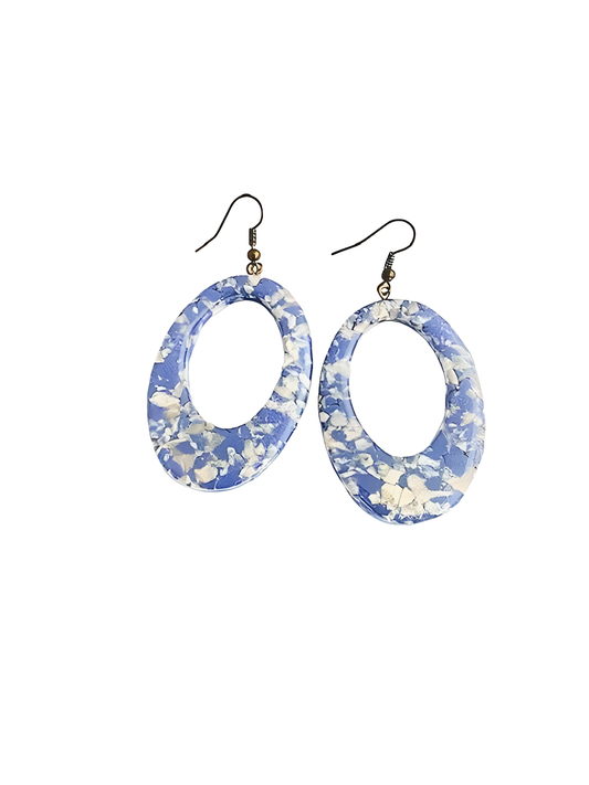 Lavender Bits' n Pieces Hoops