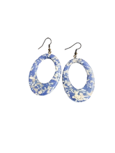 Load image into Gallery viewer, Lavender Bits' n Pieces Hoops