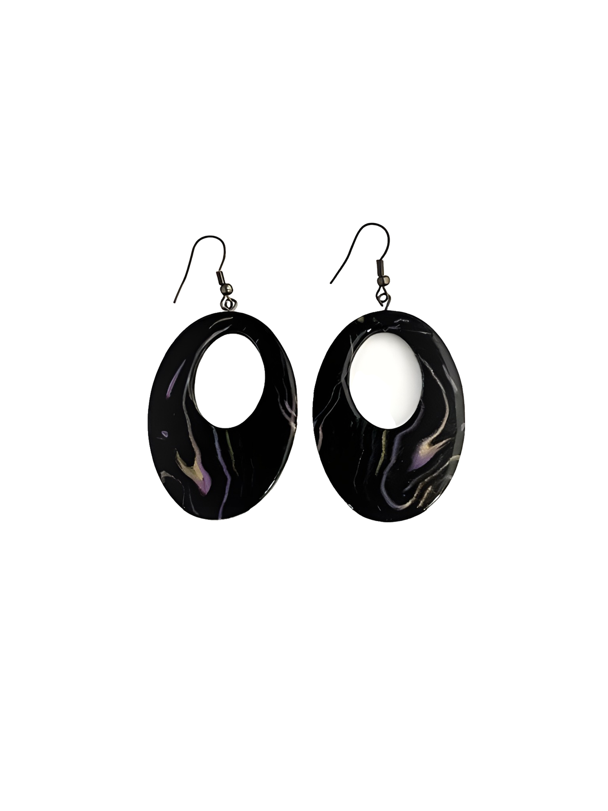 Black Gold Lavender Hoops