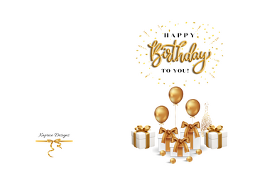 Happy Birthday to You! (Gold Balloons)
