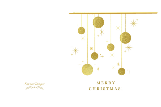 Merry Christmas (Gold Balls)
