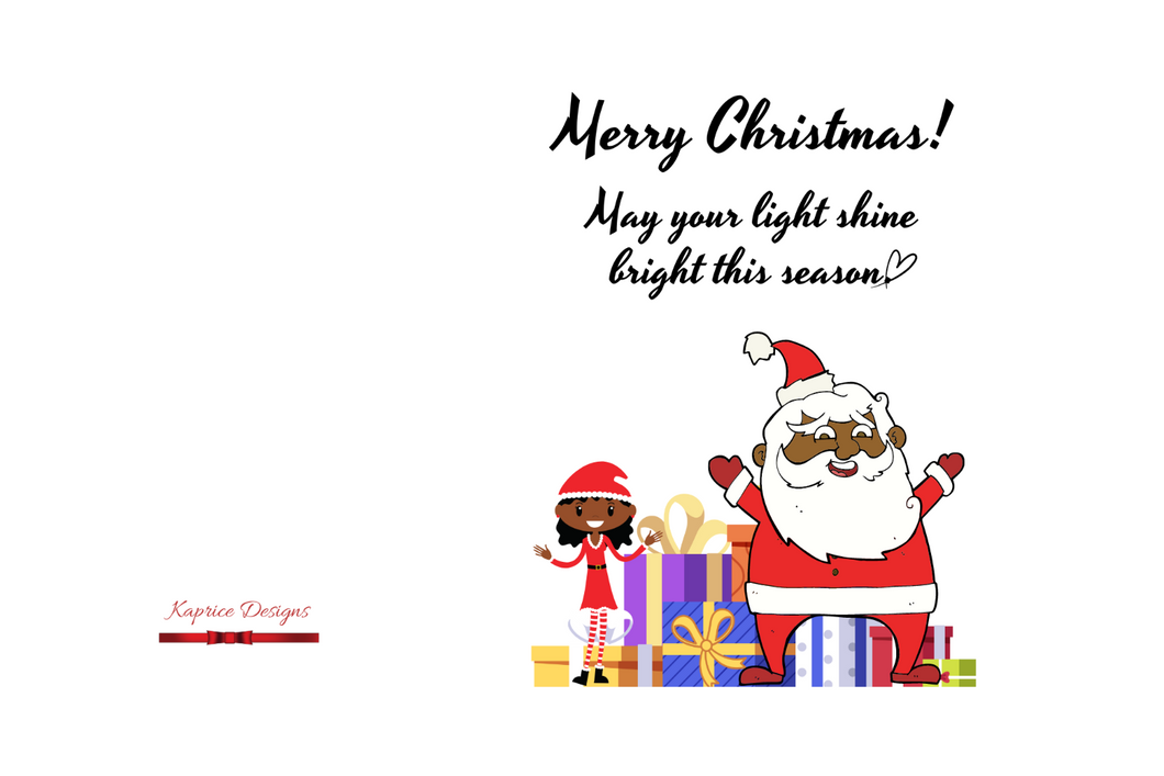 Merry Christmas (Black Santa & Elf)