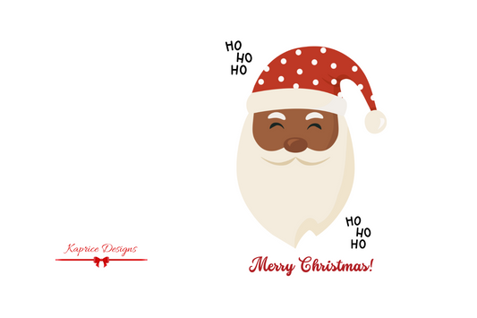 Ho Ho Ho! Black Santa (White)