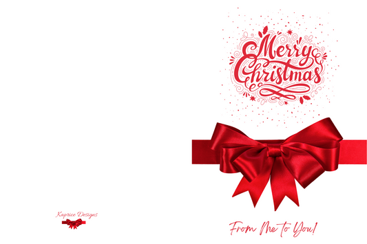 Merry Christmas (Red Bow)