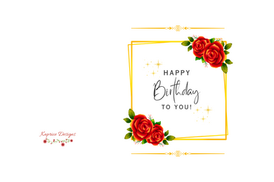 Happy Birthday To You (Red Roses)