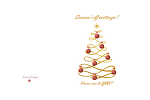 Gold Christmas Tree w/Red Ointments