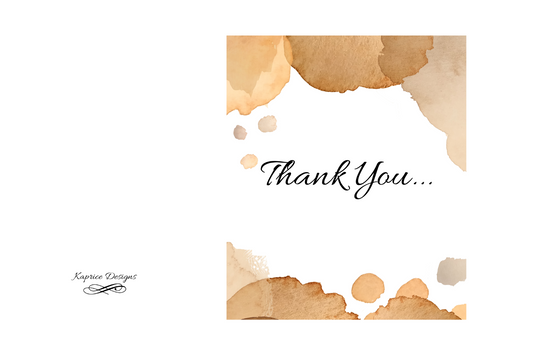 Thank You Brown Bubble Clouds