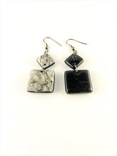 Load image into Gallery viewer, Black Lava Earrings