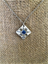 Load image into Gallery viewer, Origami Flower of Sapphire and Silver