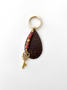 Red Bead Key Keychain