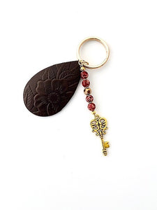 Red Bead Key Keychain