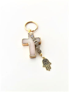 Gold Cross Keychain